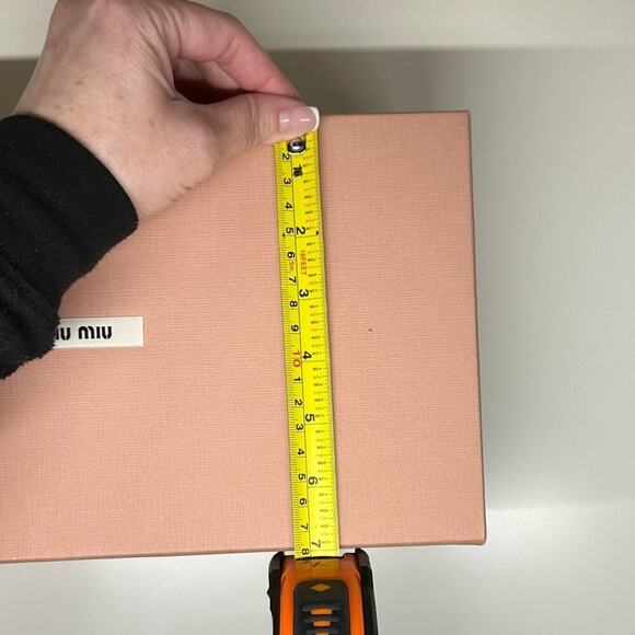 Miu Miu | Empty Shoe Box w/ 1 Dust bag | Peach | H 7 x W 13 x D 5 inch - Picture 12 of 16